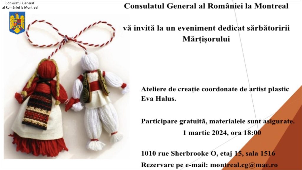 🔴 2024-03-01 Consulatul General al României la Montreal | Atelier de ...